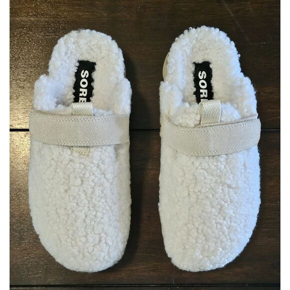 Women's SOREL VIIBE Clog Cozy Size 7 1/2 Mule Bleached Ceramic Brand New In Box - Picture 4 of 10